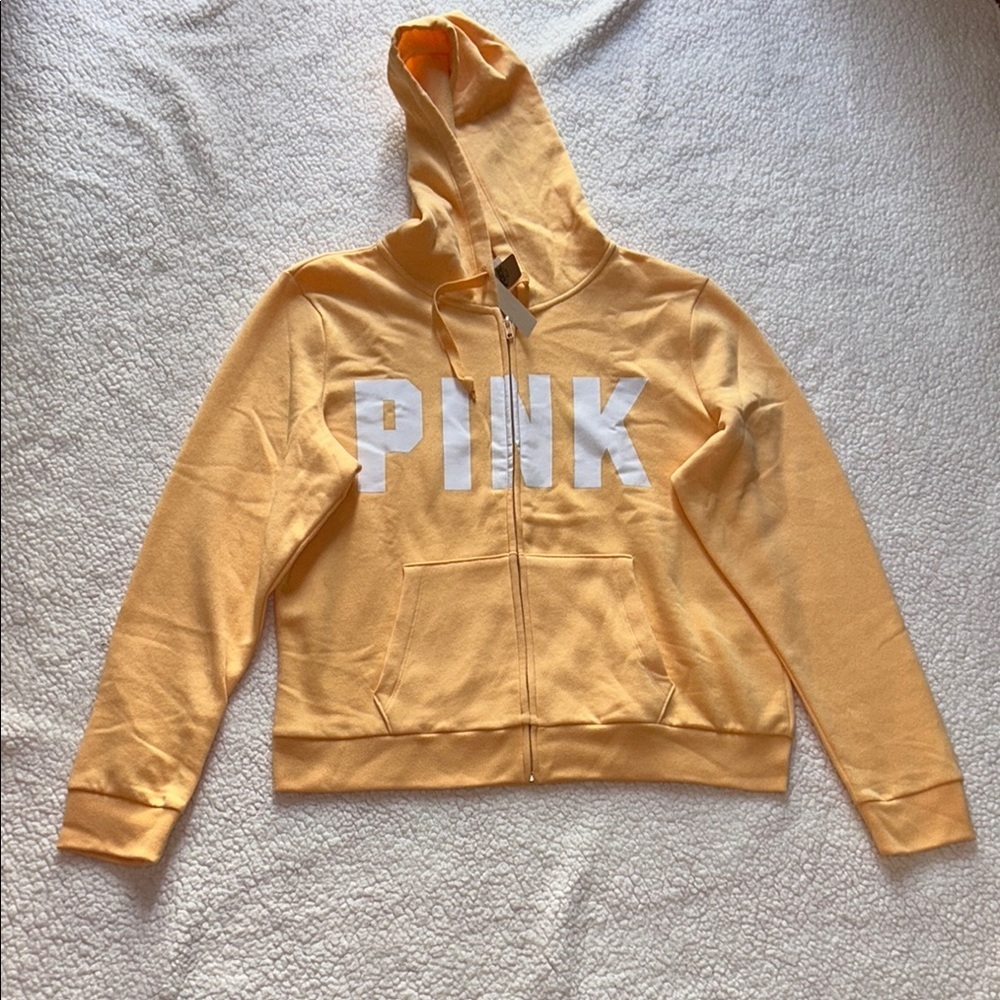 PINK Victoria's Secret yellow Hoodie with Pullover Style